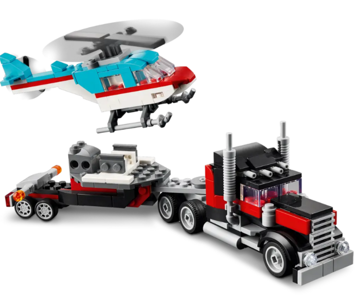 LEGO® 31146 Le camion remorque avec hélicoptère
