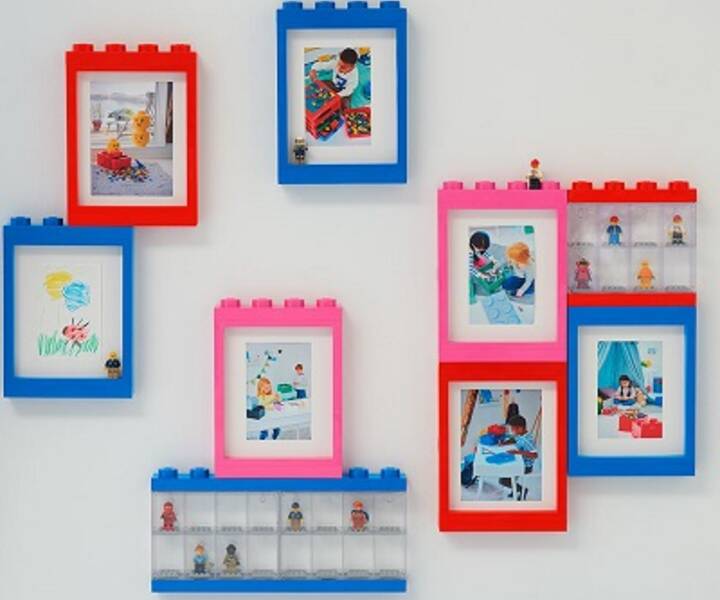 LEGO® Minifiguren Display 8er Blau