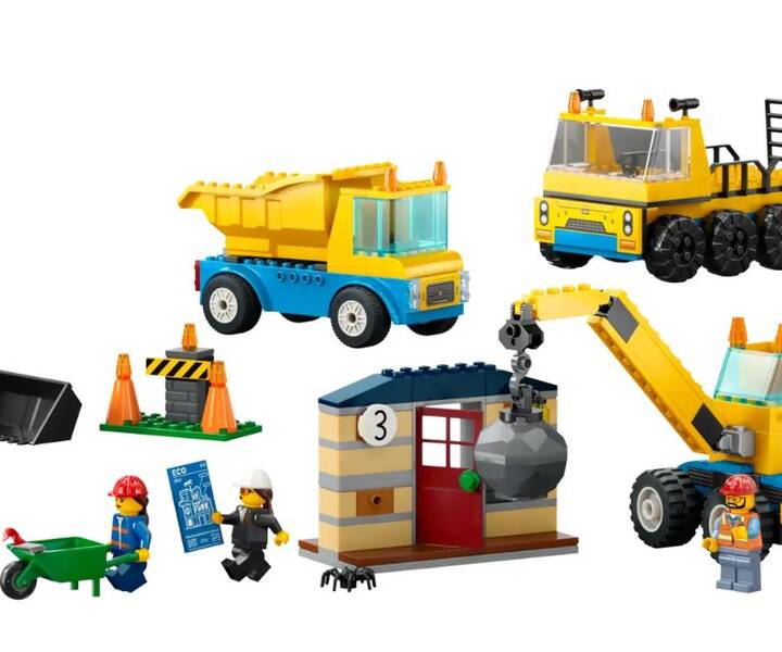 LEGO® 60391 Les camions de chantier et la grue à boule de démolition