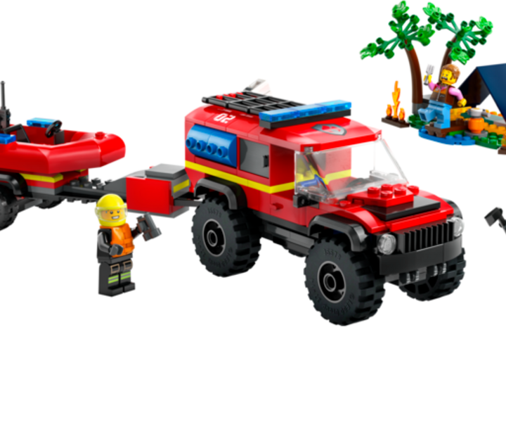 LEGO® 60412 Feuerwehrgeländewagen mit Rettungsboot